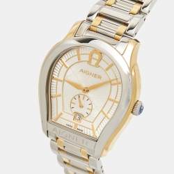 Aigner Silver Two Tone Stainless Steel Vicenza A111100 Men's Wristwatch 39 mm 