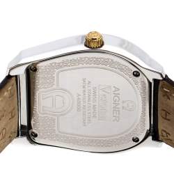 Pre Owned Aigner Silver Two-Tone Stainless Steel Verona A48000 Women's Wristwatch 39 mm