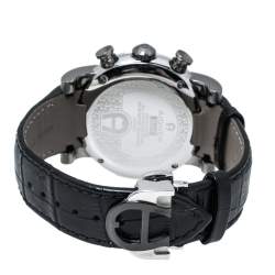 Aigner Silver White Two-Tone Stainless Steel Bari A37500 Men's Wristwatch 46 mm
