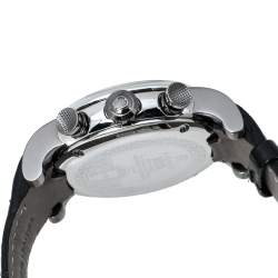Aigner Silver White Two-Tone Stainless Steel Bari A37500 Men's Wristwatch 46 mm