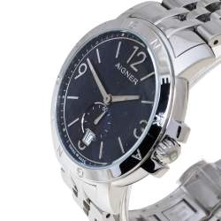 مملوكة مسبقًا Aigner Blue Stainless Steel Triento A09000 Men's Wristwatch 41 mm