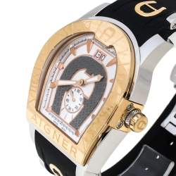 مملوكة مسبقًا Aigner Two Tone Stainless Steel & Rubber Roma A38100 Men's Wristwatch 44 MM