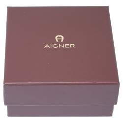 Pre Owned Aigner Silver Stainless Steel Modena Chronograph A03100 Men's Wristwatch 31MM