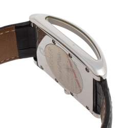 Pre Owned Aigner Silver Stainless Steel Alligator Modena Nudo A16100 Men's Wristwatch 30 mm