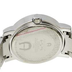 مملوكة مسبقًا Aigner Silver Stainless Steel Cortina A26000 Men's Wristwatch 41 mm