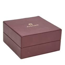 Pre Owned ساعة يد رجالية آيغنر لوكا A18100 وجلد ستانلس ستيل بلونين زرقاء  45 مم