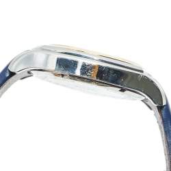 Pre Owned ساعة يد رجالية آيغنر لوكا A18100 وجلد ستانلس ستيل بلونين زرقاء  45 مم