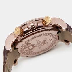 Aigner Brown PVD Coated Stainless Steel Leather Bari A37500 Men's Wristwatch 46 mm