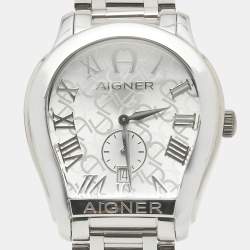 Aigner Silver Stainless Steel Vicenza A111100 Men's Wristwatch 39 mm