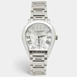 Aigner Silver Stainless Steel Vicenza A111100 Men's Wristwatch 39 mm