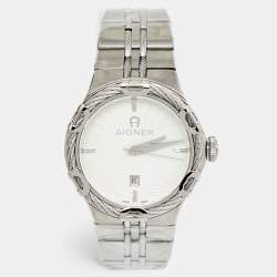 Aigner Silver Stainless Steel Parma A135100 Men's Wristwatch 42 mm