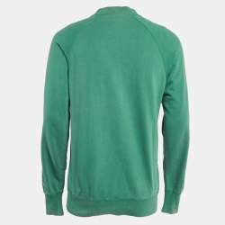 Aime Leon Dore Green Logo Print Cotton Sweatshirt S