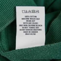 Aime Leon Dore Green Logo Print Cotton Sweatshirt S