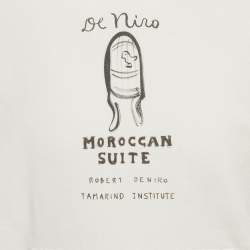 مملوكة مسبقًا Aimé Leon Dore x Robert De Niro Sr. White Graphic Print Jersey Pullover M