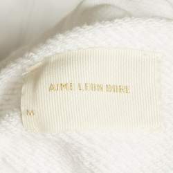 مملوكة مسبقًا Aimé Leon Dore x Robert De Niro Sr. White Graphic Print Jersey Pullover M