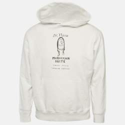 مملوكة مسبقًا Aimé Leon Dore x Robert De Niro Sr. White Graphic Print Jersey Pullover M