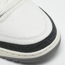 Air Jordans White Leather Jordan 3 Retro Cement Grey Sneakers Size 42