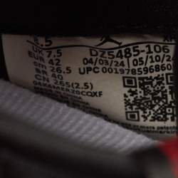 Pre Owned Air Jordans Multicolor Leather Jordan 1 Retro High OG Black Toe Reimagined Sneakers Size 42