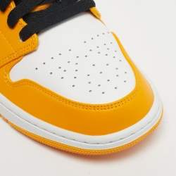 Pre Owned Air Jordans Multicolor Leather Jordan 1 Low Taxi Sneakers Size 43