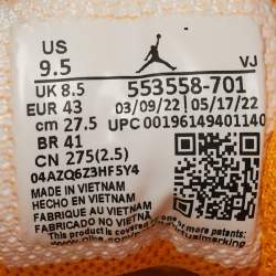 Pre Owned Air Jordans Multicolor Leather Jordan 1 Low Taxi Sneakers Size 43