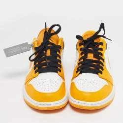 Pre Owned Air Jordans Multicolor Leather Jordan 1 Low Taxi Sneakers Size 43