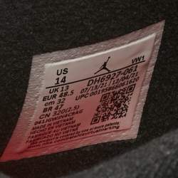 Pre Owned Air Jordans Grey Durabuck Leather Jordan 4 Retro Infrared Sneakers Size 48.5