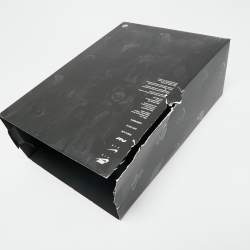 Pre Owned Air Jordans Black Nubuck Leather Jordan 1 Retro Low OG SP Travis Scott Black Phantom Sneakers Size 44.5