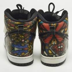 Pre Owned Air Jordans SB Dunk High Concepts Size 45.5 Multicolor Leather and PVC High Top Sneakers
