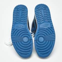 مملوكة مسبقًا Air Jordans Jordan 1 Retro OG Dark Marina Blue Size 45.5 Blue Leather High Top Sneakers