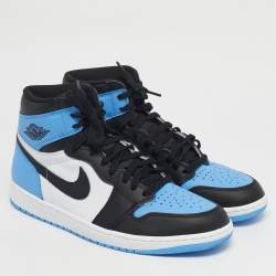 Pre Owned حذاء رياضي اير جوردان 1 ريترو جوردان جلد أخضر/أسود بعنق مرتفع مقاس 45