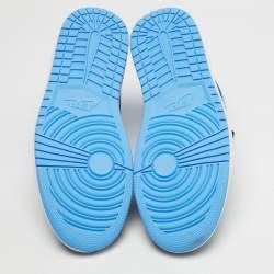 Pre Owned حذاء رياضي اير جوردان 1 ريترو جوردان جلد أخضر/أسود بعنق مرتفع مقاس 45