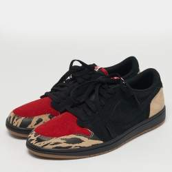 مملوكة مسبقًا حذاء رياضي اير جوردان اير جوردان 1 متعدد الألوان جلد عنق منخفض مقاس 40.5