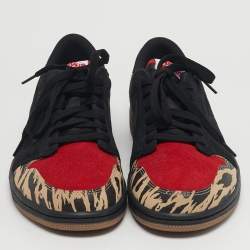 مملوكة مسبقًا حذاء رياضي اير جوردان اير جوردان 1 متعدد الألوان جلد عنق منخفض مقاس 40.5