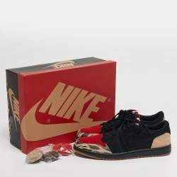 مملوكة مسبقًا حذاء رياضي اير جوردان اير جوردان 1 متعدد الألوان جلد عنق منخفض مقاس 40.5