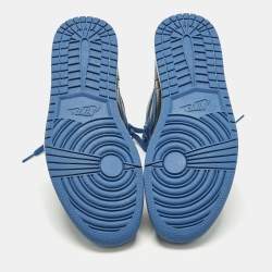 Pre Owned Air Jordans Jordan 1 Retro High OG Dark Marina Blue Size 45.5 Blue/Black Leather High Top Sneakers