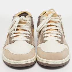 مملوكة مسبقًا حذاء رياضي أير جوردان أير جوردان 1 جلد أصفر عنق منخفض مقاس 38