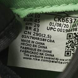 Pre Owned Air Jordans Jordan 1 Retro High Zoom Zen Green Size 45 Green/Black Suede and Leather High Top Sneakers