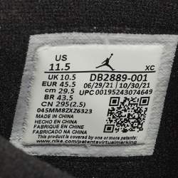 مملوكة مسبقًا حذاء رياضي آيـر جـوردان 1 ريترو هاي إليمنت جورتكس جلد وقماش متعدد الألوان باللون الأسود وجري بحجم 45.5