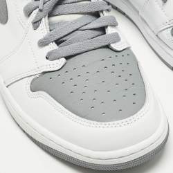 Pre Owned Air Jordans Jordan 1 Retro High OG Stealth Size 46 Grey/White Leather High Top Sneakers
