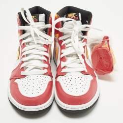 Pre Owned حذاء رياضي اير جوردان 1 ريترو جوردان جلد ثلاثي الألوان بعنق مرتفع مقاس 45