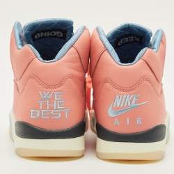 مملوكة مسبقًا Air Jordans Jordan 5 Retro DJ Khaled We The Best Crimson Bliss Size 45 Coral Orange Leather High Top Sneakers