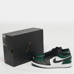 Pre Owned Air Jordans Jordan 1 Green Toe Size 46 Multicolor Leather Low Top Sneakers