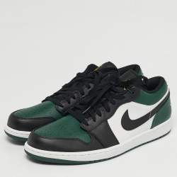 Pre Owned Air Jordans Jordan 1 Green Toe Size 46 Multicolor Leather Low Top Sneakers