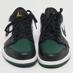 Pre Owned Air Jordans Jordan 1 Green Toe Size 46 Multicolor Leather Low Top Sneakers