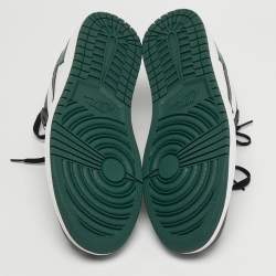 Pre Owned Air Jordans Jordan 1 Green Toe Size 46 Multicolor Leather Low Top Sneakers