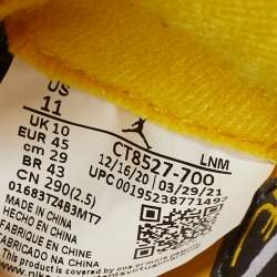 Pre Owned Air Jordans Jordan 4 Retro Lightning Size 45 Yellow Nubuck Leather High Top Sneakers