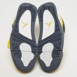 Pre Owned Air Jordans Jordan 4 Retro Lightning Size 45 Yellow Nubuck Leather High Top Sneakers