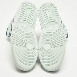 مملوكة مسبقًا Air Jordans Jordan 1 Mystic Navy Mint Foam Size 45.5 Multicolor Leather Mid Top Sneakers