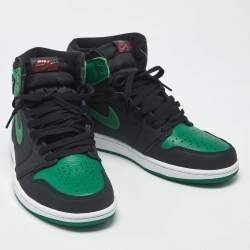 مملوكة مسبقًا حذاء رياضي إير جوردان جوردان 1 ريترو هاي أو جي داكن مارينا بلو جلد أزرق/أسود بعنق مرتفع مقاس 45.5