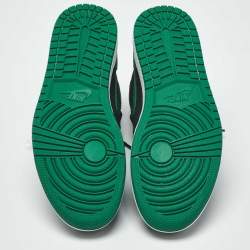 مملوكة مسبقًا حذاء رياضي إير جوردان جوردان 1 ريترو هاي أو جي داكن مارينا بلو جلد أزرق/أسود بعنق مرتفع مقاس 45.5